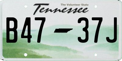 TN license plate B4737J
