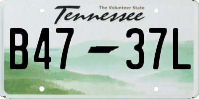 TN license plate B4737L