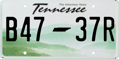TN license plate B4737R