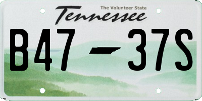 TN license plate B4737S