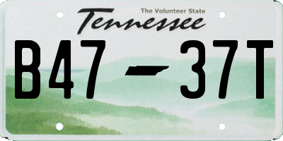 TN license plate B4737T