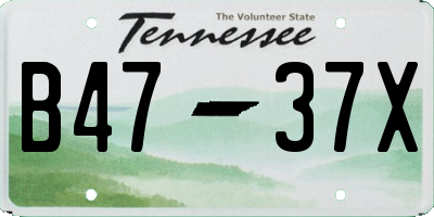 TN license plate B4737X