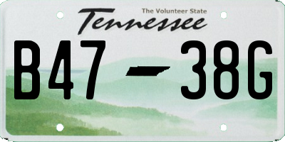 TN license plate B4738G