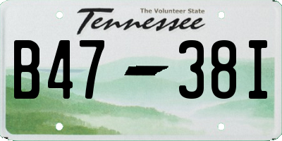 TN license plate B4738I