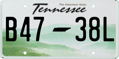 TN license plate B4738L