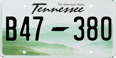 TN license plate B4738O