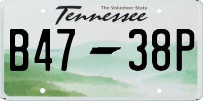 TN license plate B4738P