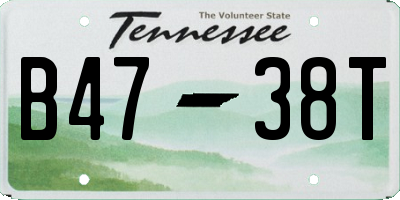 TN license plate B4738T