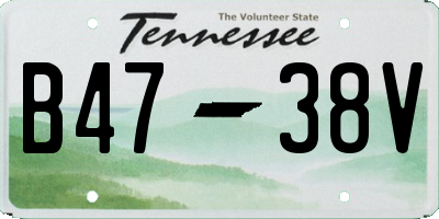 TN license plate B4738V