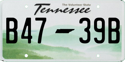 TN license plate B4739B