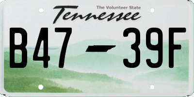 TN license plate B4739F