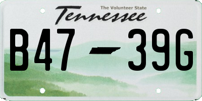 TN license plate B4739G