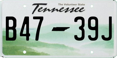TN license plate B4739J