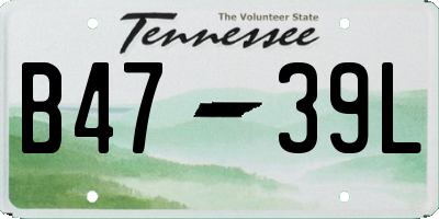 TN license plate B4739L