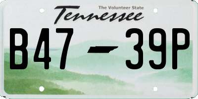TN license plate B4739P