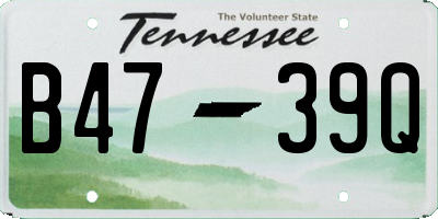 TN license plate B4739Q