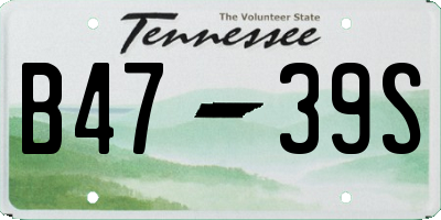 TN license plate B4739S