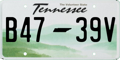 TN license plate B4739V