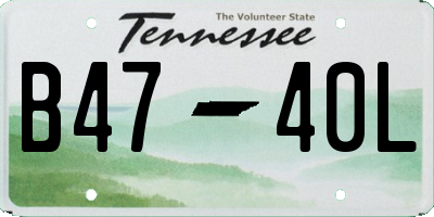TN license plate B4740L