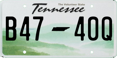TN license plate B4740Q