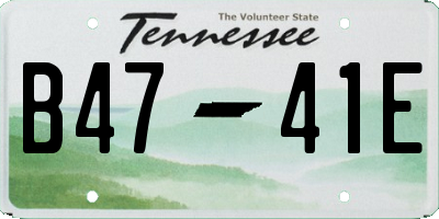 TN license plate B4741E