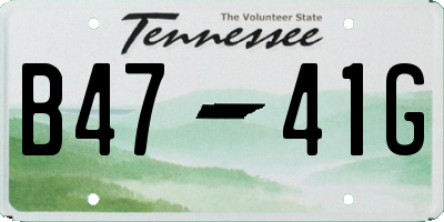 TN license plate B4741G