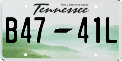 TN license plate B4741L