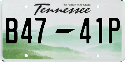 TN license plate B4741P