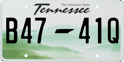 TN license plate B4741Q