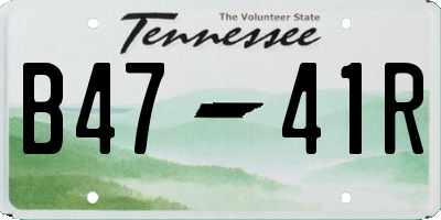 TN license plate B4741R
