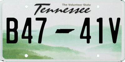 TN license plate B4741V