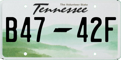 TN license plate B4742F