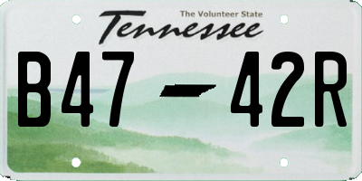 TN license plate B4742R