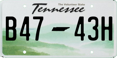 TN license plate B4743H