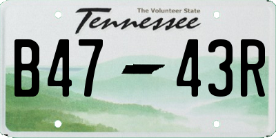 TN license plate B4743R