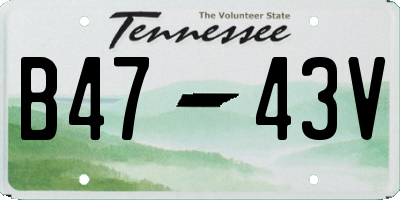 TN license plate B4743V