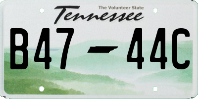TN license plate B4744C
