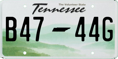 TN license plate B4744G