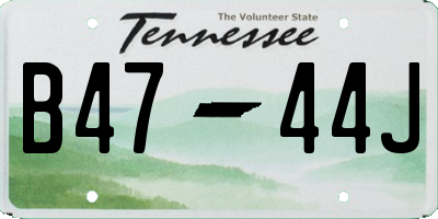 TN license plate B4744J