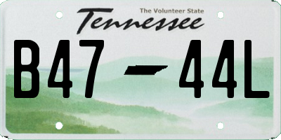 TN license plate B4744L