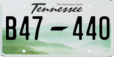 TN license plate B4744O