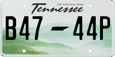 TN license plate B4744P