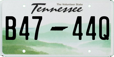 TN license plate B4744Q