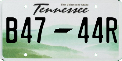 TN license plate B4744R