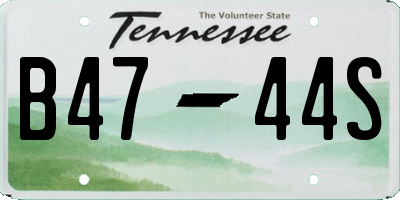TN license plate B4744S