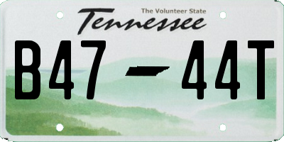 TN license plate B4744T