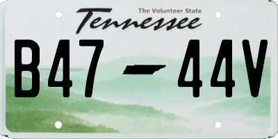TN license plate B4744V