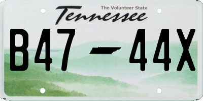 TN license plate B4744X