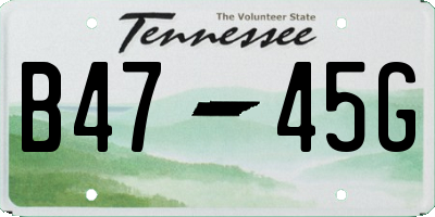 TN license plate B4745G
