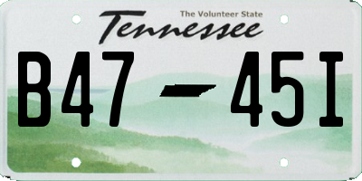 TN license plate B4745I